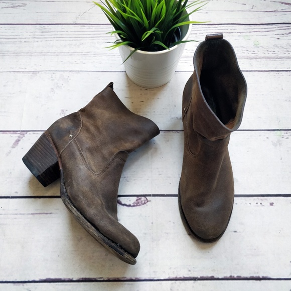 RAG & BONE Mercer 2 Distressed Suede Pull-On Boots - Picture 1 of 8